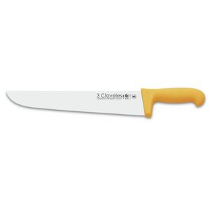 Cuchillo Carnicero Inox 30cm Amarillo #1388 3 Claveles